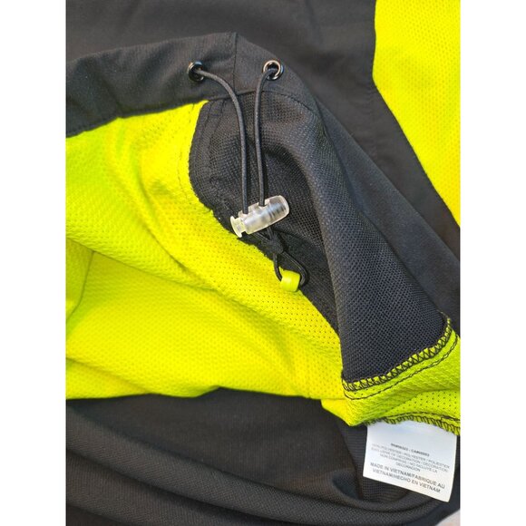 Nike Dri-Fit Half-Zip Jacket XL Pullover Black & Fluorescent Yellow Lightweight - Picture 8 of 9